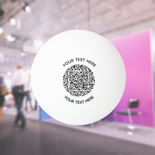 Voeg uw eigen ronde QR-codetekst Scannen minimaal  Pingpongbal