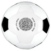 Voeg uw eigen ronde QR-codetekst Scannen minimaal  Voetbal (Gedraaid)