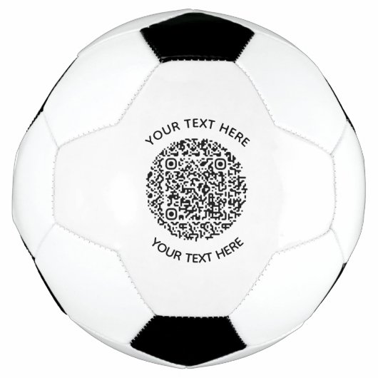 Voeg uw eigen ronde QR-codetekst Scannen minimaal  Voetbal (Voorkant)
