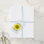 Voeg uw eigen ronde QR-codetekst toe Scanminima Cadeaulabel (Met Touw)