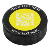 Voeg uw eigen ronde QR-codetekst toe Scanminima Hockey Puck (3/4)