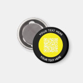 Voeg uw eigen ronde QR-codetekst toe Scanminima Magneet (Voorkant / Achterkant)
