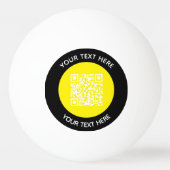 Voeg uw eigen ronde QR-codetekst toe Scanminima Pingpongbal (Achterkant)