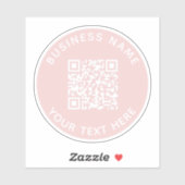 Voeg uw eigen ronde QR-codetekst toe Scanminima Sticker (Vel)