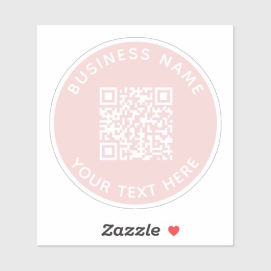 Voeg uw eigen ronde QR-codetekst toe Scanminima Sticker (Vel)
