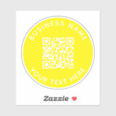 Voeg uw eigen ronde QR-codetekst toe Scanminima Sticker (Vel)