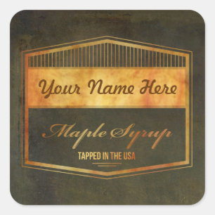 Voeg uw eigen Sticker Etiket merk Maple Syrup toe