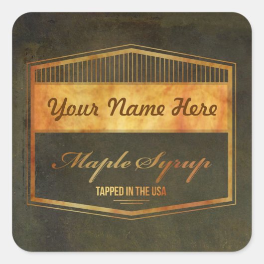 Voeg uw eigen Sticker Etiket merk Maple Syrup toe (Voorkant)
