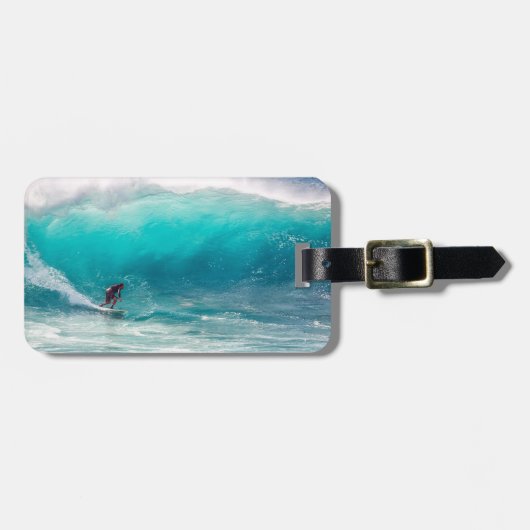 Voeg uw eigen Surf fotoreis toe Bagagelabel (Voorkant horizontaal)