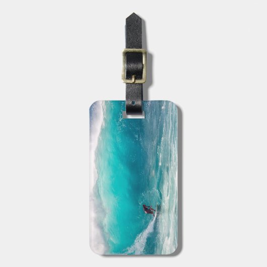 Voeg uw eigen Surf fotoreis toe Bagagelabel (Voorkant verticaal)