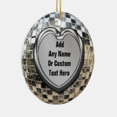 Voeg uw eigen tekst Disco Mirrorball Ornament toe (Rechts)