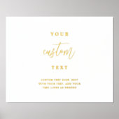 Voeg uw eigen tekst, elegante aangepaste echte Fol Folie Afdrukken (Voorkant)