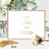 Voeg uw eigen tekst, elegante aangepaste echte Fol Folie Afdrukken