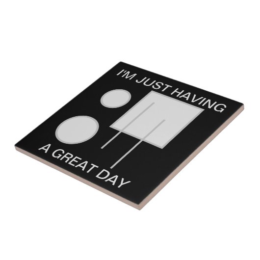 Voeg uw eigen tekst geometrisch toe tegeltje (Zijkant)