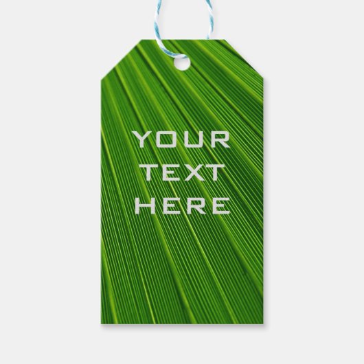 Voeg uw eigen tekst groen toe cadeaulabel (Voorkant)