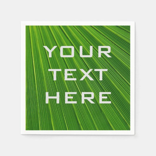 Voeg uw eigen tekst groen toe servet (Voorkant)