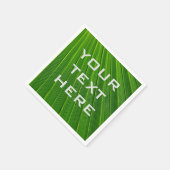 Voeg uw eigen tekst groen toe servet (Hoek)