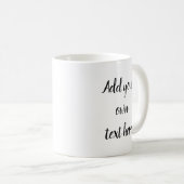 Voeg uw eigen tekst, hart, toe koffiemok (Voorkant rechts)