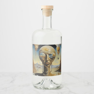 VOEG UW EIGEN TEKST Liquor flesetiket toe Likeurfles Etiket