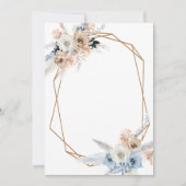 voeg uw eigen tekst pampass dusty blauwe meetkunde kaart (Voorkant)