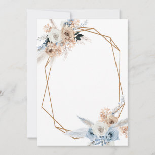 voeg uw eigen tekst pampass dusty blauwe meetkunde kaart