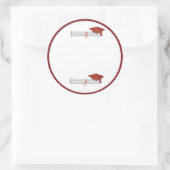 Voeg uw eigen tekst Red Afstuderen Sticker (Tas)