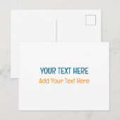 Voeg uw eigen tekst slogan Minimalist Modern Plain Briefkaart (Voorkant / Achterkant)
