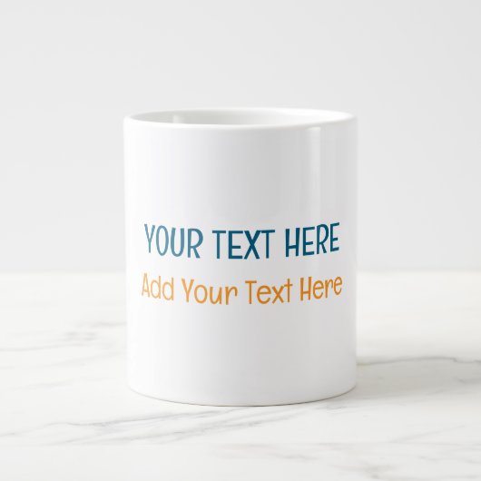 Voeg uw eigen tekst slogan Minimalist Modern Plain Grote Koffiekop (Voorkant)