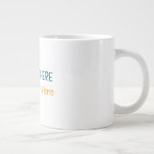 Voeg uw eigen tekst slogan Minimalist Modern Plain Grote Koffiekop (Rechts)
