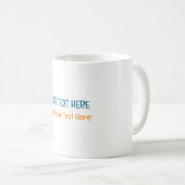 Voeg uw eigen tekst slogan Minimalist Modern Plain Koffiemok (Voorkant rechts)