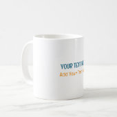 Voeg uw eigen tekst slogan Minimalist Modern Plain Koffiemok (Voorkant links)