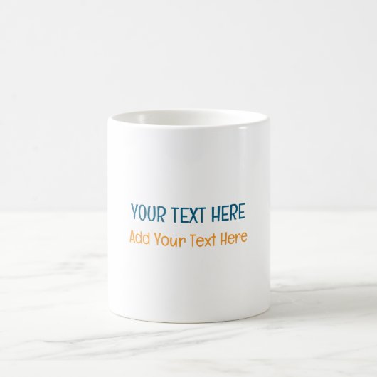 Voeg uw eigen tekst slogan Minimalist Modern Plain Koffiemok (Center)