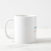 Voeg uw eigen tekst slogan Minimalist Modern Plain Koffiemok (Links)