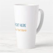 Voeg uw eigen tekst slogan Minimalist Modern Plain Latte Mok (Rechterhoek)