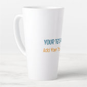 Voeg uw eigen tekst slogan Minimalist Modern Plain Latte Mok (Linkerhoek)
