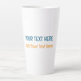 Voeg uw eigen tekst slogan Minimalist Modern Plain Latte Mok