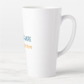 Voeg uw eigen tekst slogan Minimalist Modern Plain Latte Mok (Rechts)