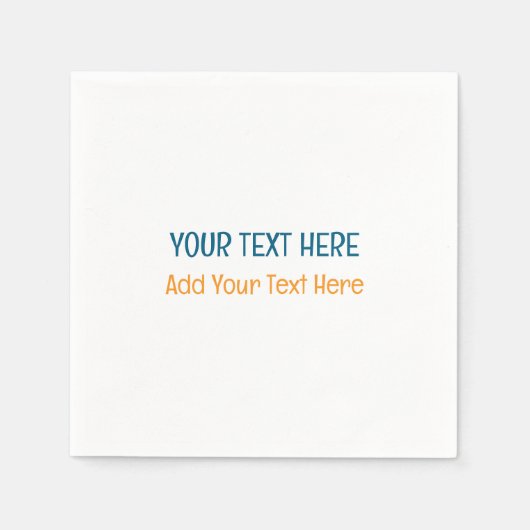 Voeg uw eigen tekst slogan Minimalist Modern Plain Servet (Voorkant)