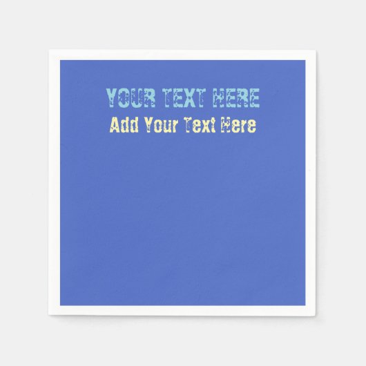Voeg uw eigen tekst slogan Minimalist Modern Plain Servet (Voorkant)