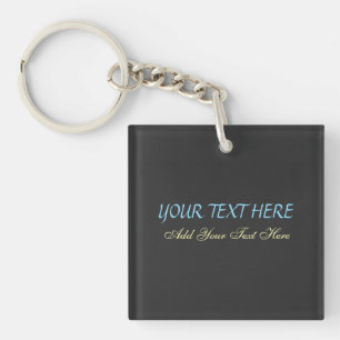 Voeg uw eigen tekst slogan Minimalist Modern Plain Sleutelhanger