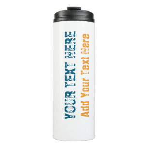 Voeg uw eigen tekst slogan Minimalist Modern Plain Thermosbeker