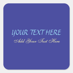 Voeg uw eigen tekst slogan Minimalist Modern Plain Vierkante Sticker