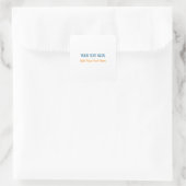 Voeg uw eigen tekst slogan Minimalist Modern Plain Vierkante Sticker (Tas)