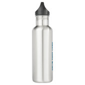 Voeg uw eigen tekst slogan Minimalist Modern Plain Waterfles (Links)