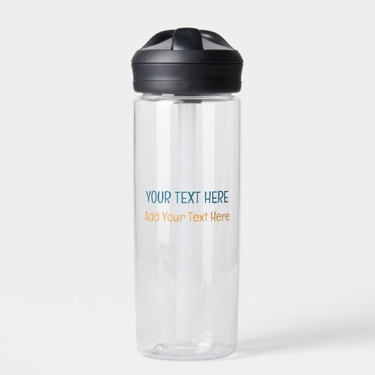 Voeg uw eigen tekst slogan Minimalist Modern Plain Waterfles (Voorkant)