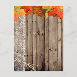 Voeg uw eigen tekst toe Herfst uitnodigt Briefkaart