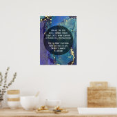 Voeg uw eigen tekst toe Organisch Abstract Alcohol Poster (Keuken)