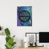 Voeg uw eigen tekst toe Organisch Abstract Alcohol Poster (Thuiskantoor)
