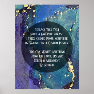 Voeg uw eigen tekst toe Organisch Abstract Alcohol Poster