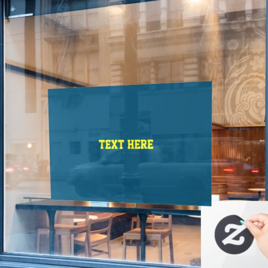 VOEG UW EIGEN TEKST TOE RAAMSTICKER (Cafe Raam)